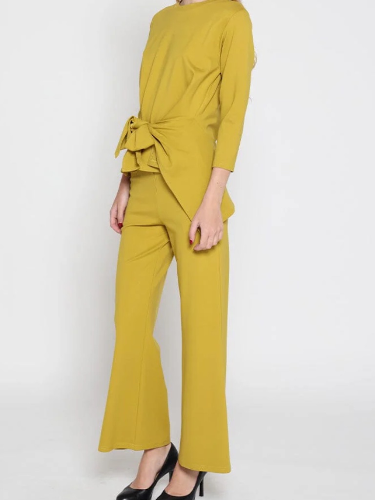 Gracia Set Pants And Long Sleeve Shirt Set N Mustard